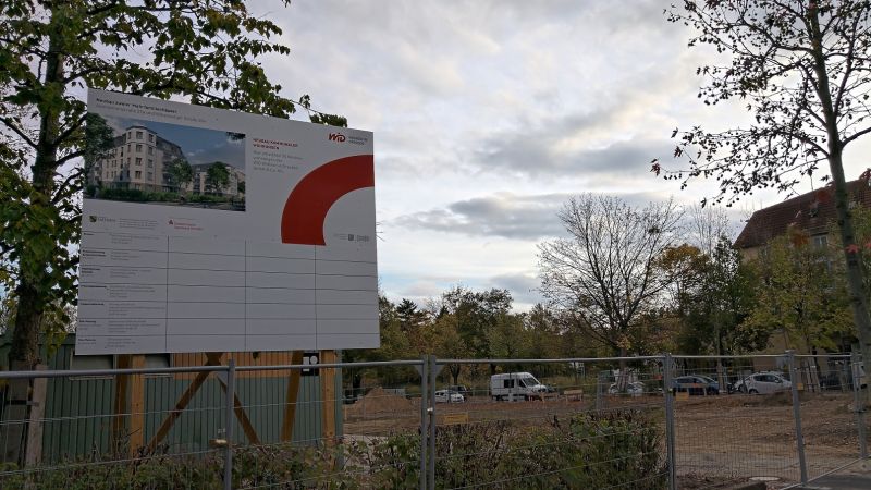 Baustellenschild