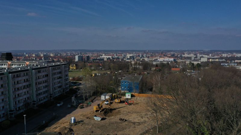 Baustelle von oben