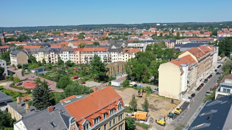 Baufeld von oben