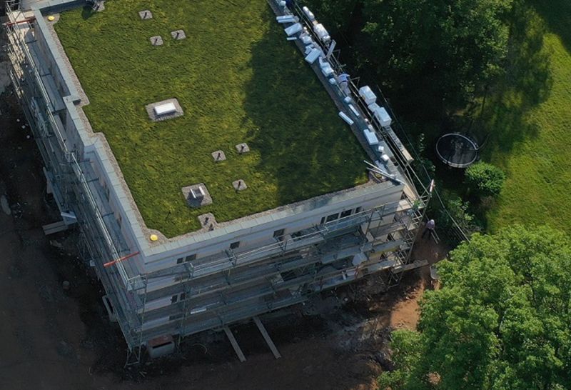 Wohnhaus mit Dachbegrünung